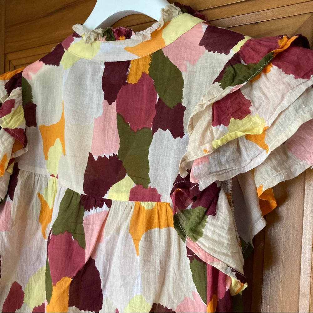 THML / Multi-Color Abstract Spot blouse - Picture 5 of 9
